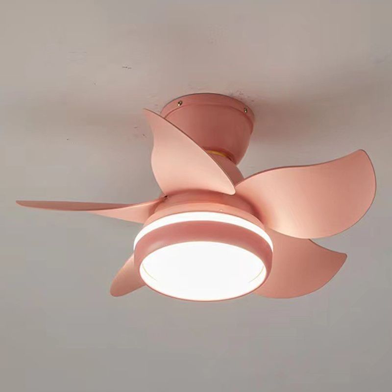 Ventola a soffitto leggero a led metallo moderno a sfioramento per bambini camera da letto