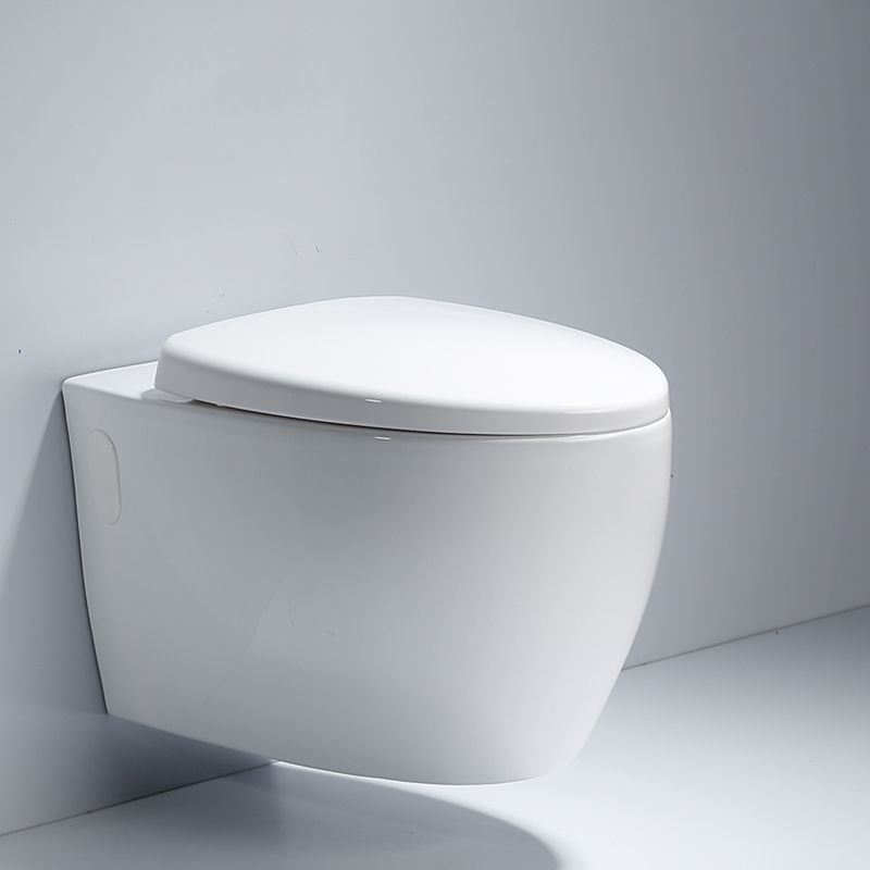 Modern White Siphon Jet Flush Toilet One-Piece Wall-mount Toilet for Bathroom