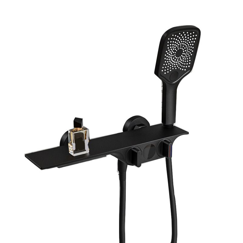 Modern Wall Mounted Faucet 2-Handle and 2-Hole Bath Faucet Trim