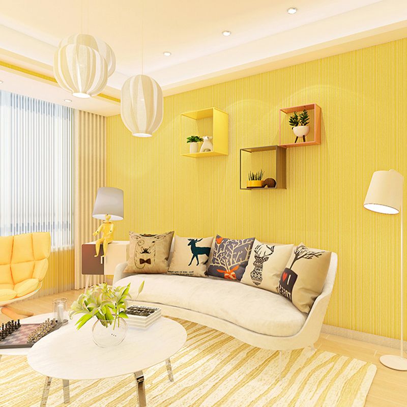 Warm Color Non-Woven Moisture Resistant Vertical Line Wallpaper, 31 ft. x 20.5 in