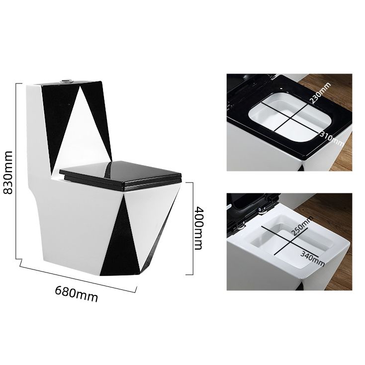 Skirted Traditional Toilet Floor Mount One-Piece Toilet with Slow Close Seat