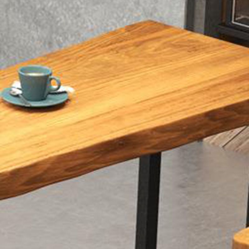 Modern Solid Wood Bar Table Rectangle Bar Table for Breakroom Use