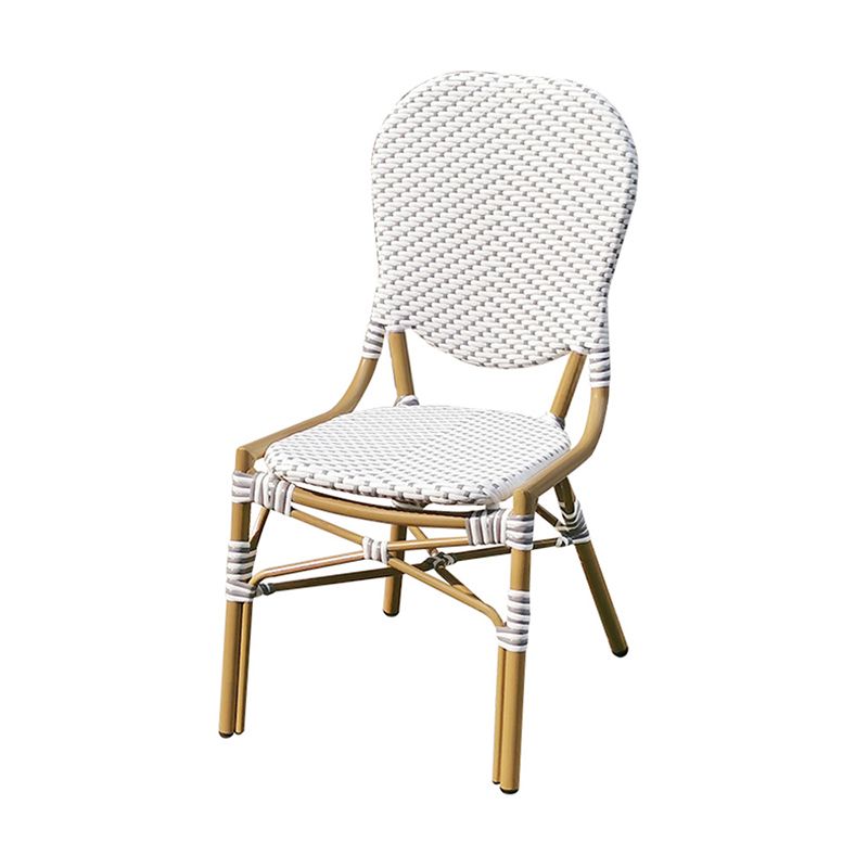 Tropical High Backrest Outdoors Dining Chairs with Rattan Dining Armchair