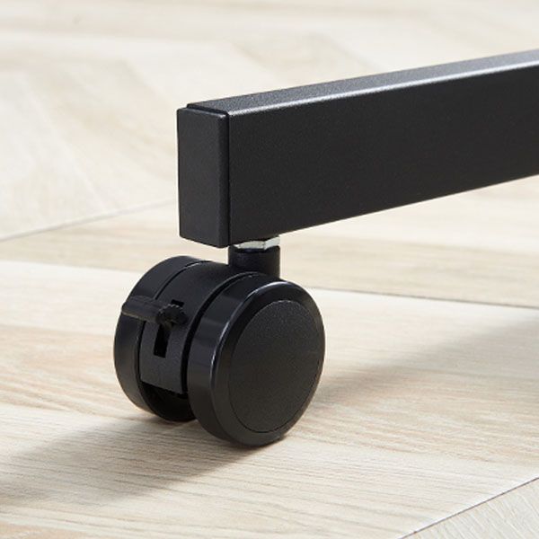 Contemporary Standing Desk Rectangular Office Desk with Caster Wheels