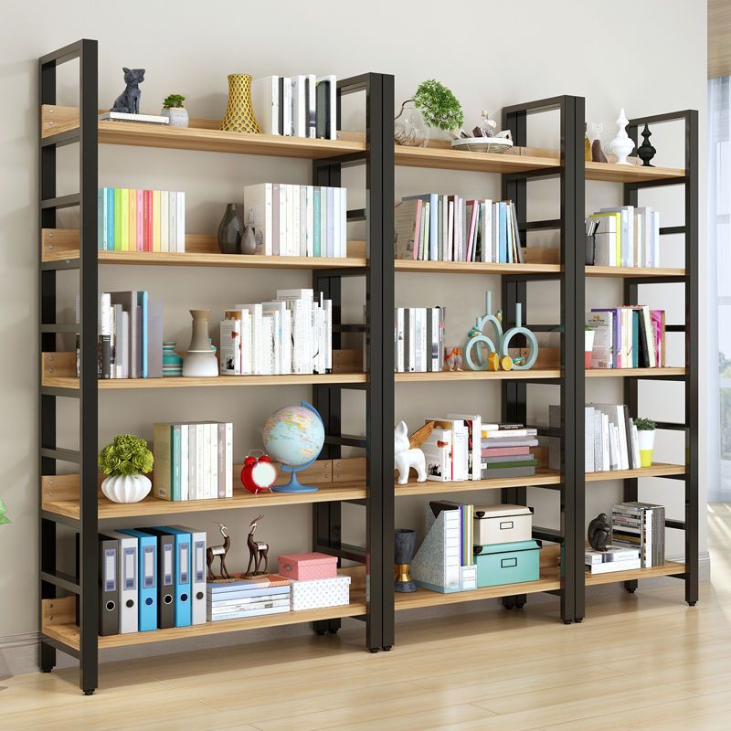 Industrial Steel Etagere Bookshelf 11.8"W Open Back Book Shelf
