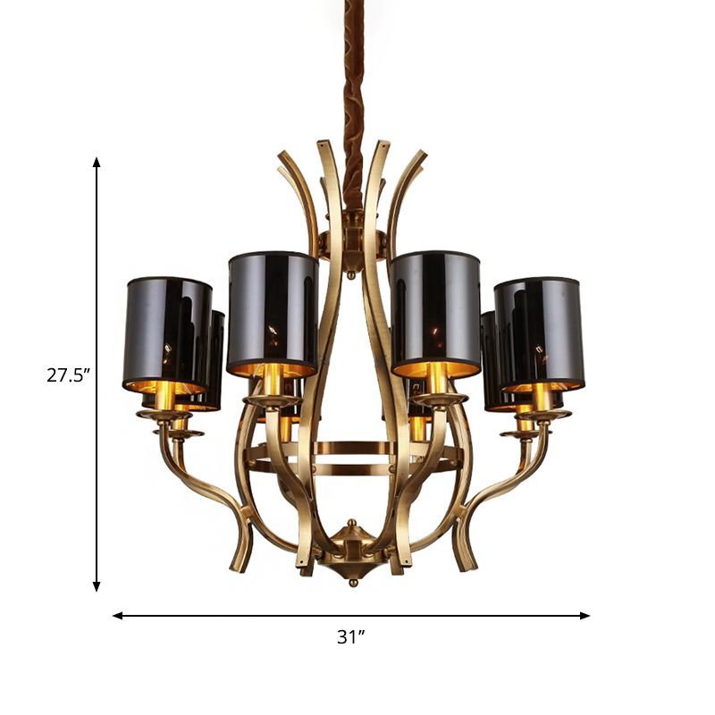 6/8 LICTES CYLINDER CHANDELIER FARMONS BLACK FAX PLACE PLADIER PLADE AVEC VASE IRER DESIGN