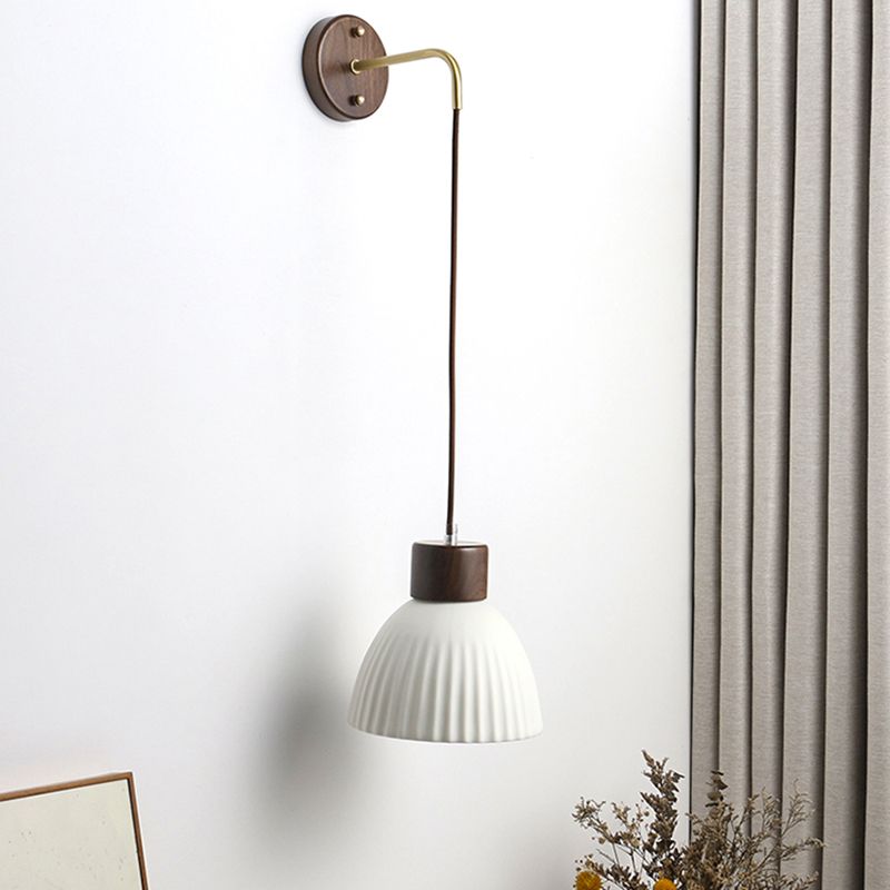 Nordic Wall Light Fixture Geometric Wooden Wall Light Sconce for Bedroom