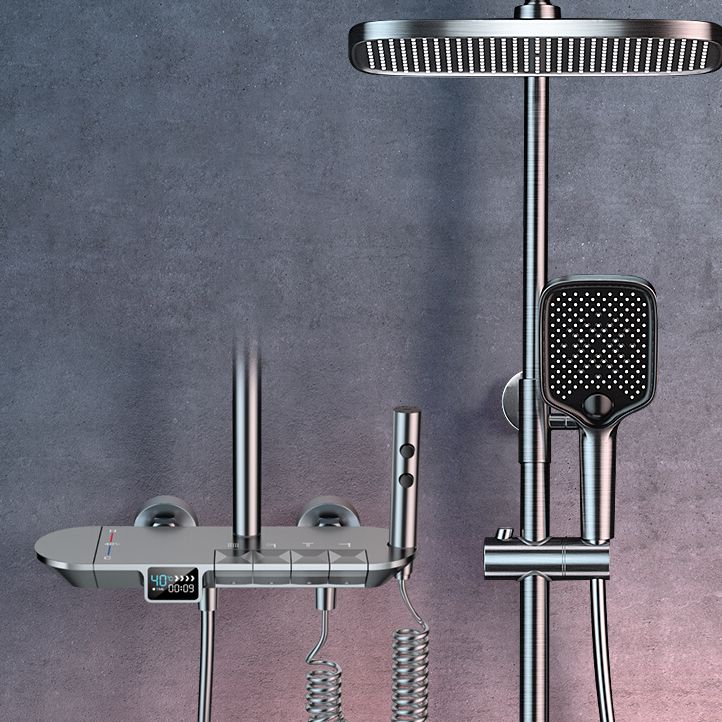 Ellipse Shower Set Intelligent Digital Display Thermostatic Shower Diamond Button