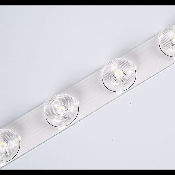 Circle Flush-Mount Light Fixture Modern Style Wooden LED Bedroom Flush Ceiling Light Fixture in Wood