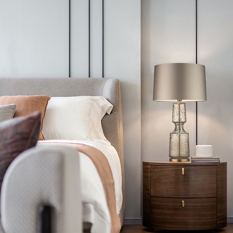 Cylinder 1-Light Table Light Postmodern Glass Table Lamp for Living Room