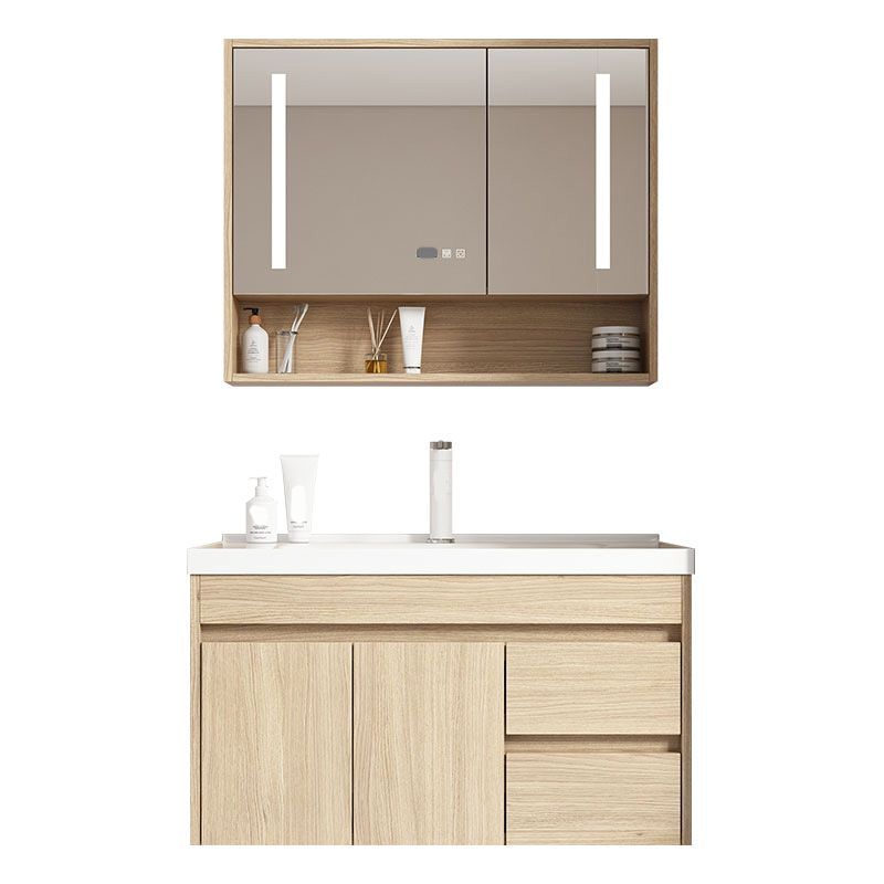 Contemporary Wood Sink Cabinet Mirror Cabinet Wall-Mounted Vanity Cabinet