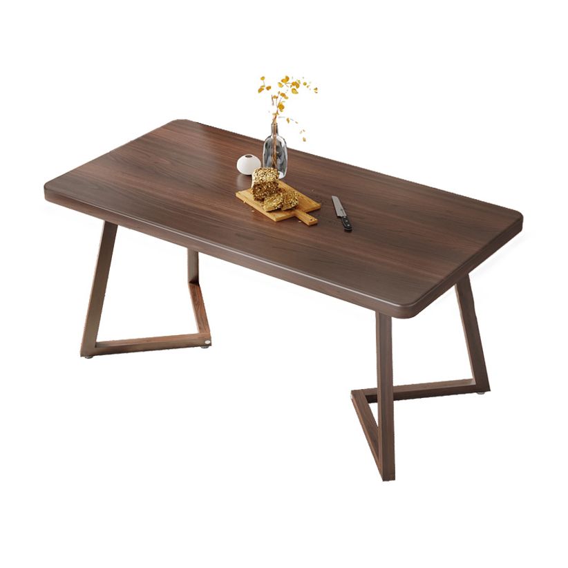 Wooden Modern Dining Room Set with Double Pedestal Base Formal Table Set for Home Use