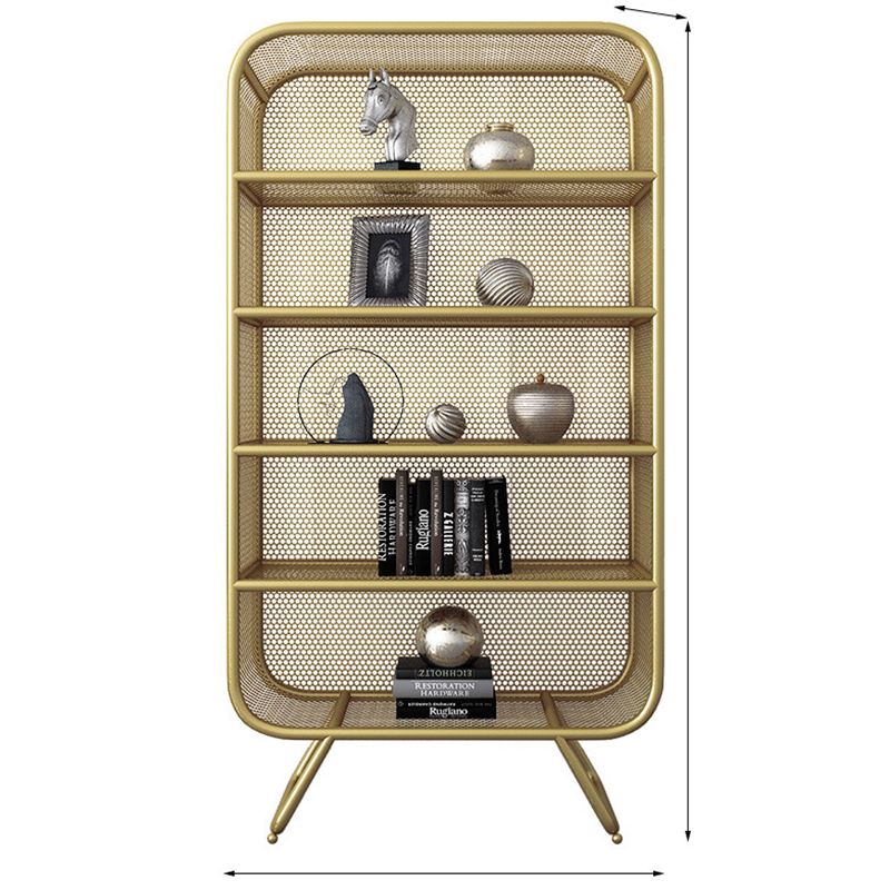 11" Wide Glam Shelf Bookcase Closed Back Metal Shelves Included Bookshelf