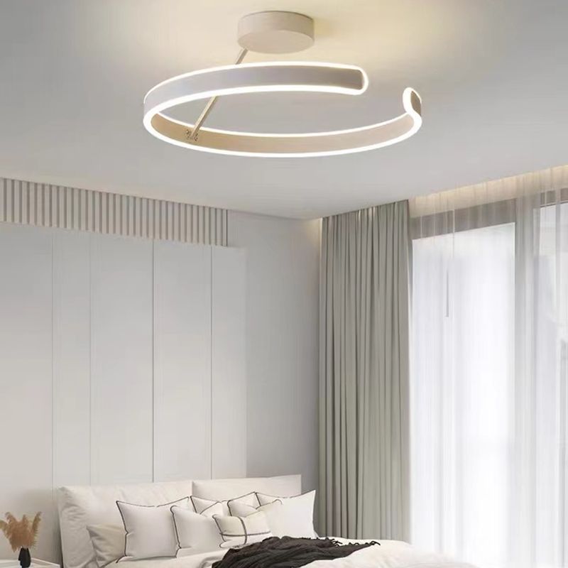 Modern Ceiling Light LED White Shaded Flush Mount Lighting for Foyer