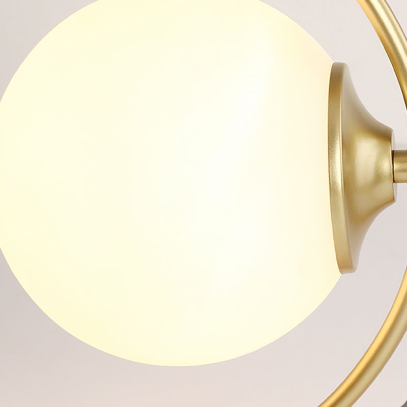 Moon Shape Aisle Ceiling Light Fixture Glass Nordic Semi Flush Light Fixture