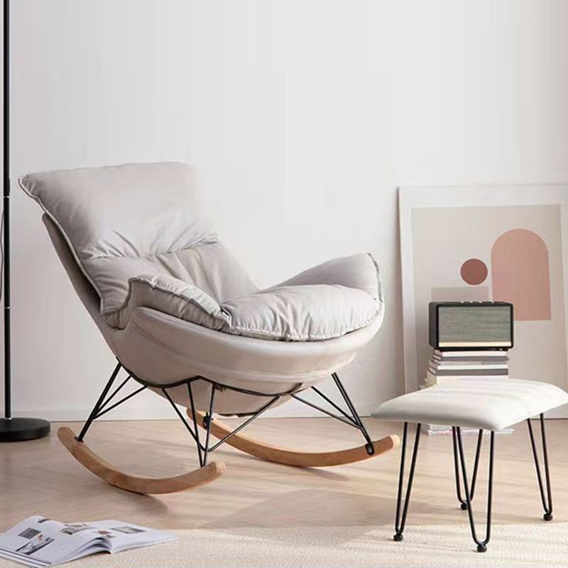 Modern Single Lazy Rocking Chair Indoor Sofa Rocking Chair with Cushion
