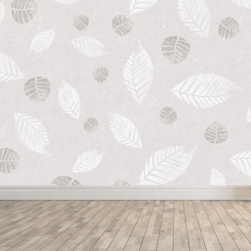 Tropical Plants Wall Mural Tropical Style Mildew Resistant for Bathroom