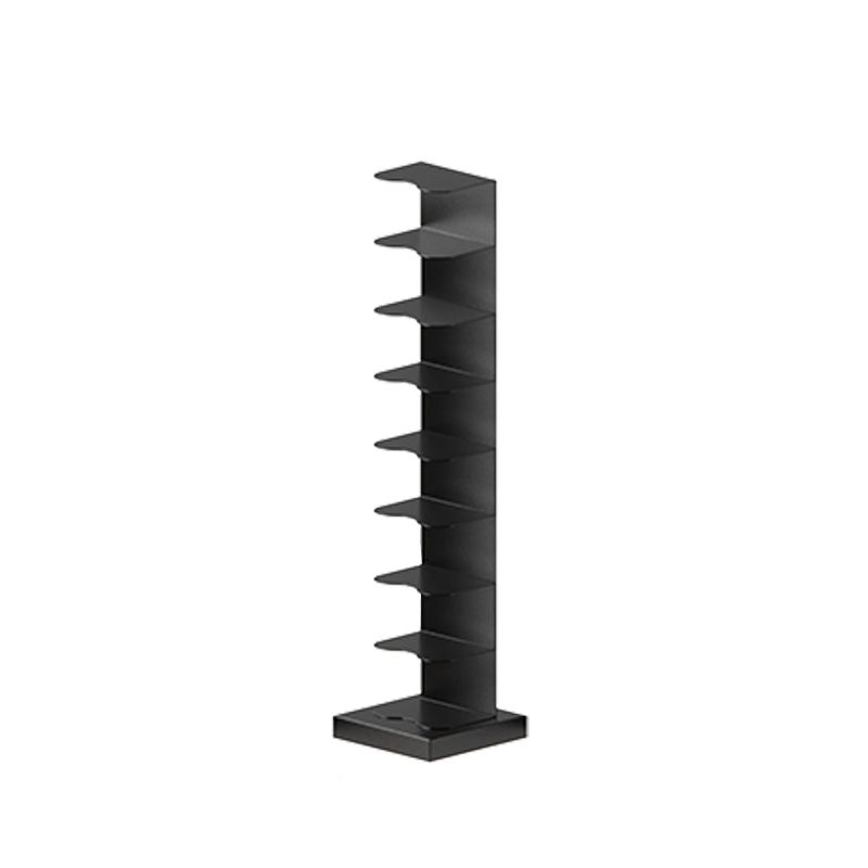White and Black Corner Bookshelf Closed Back Contemporary Iron Bookshelf