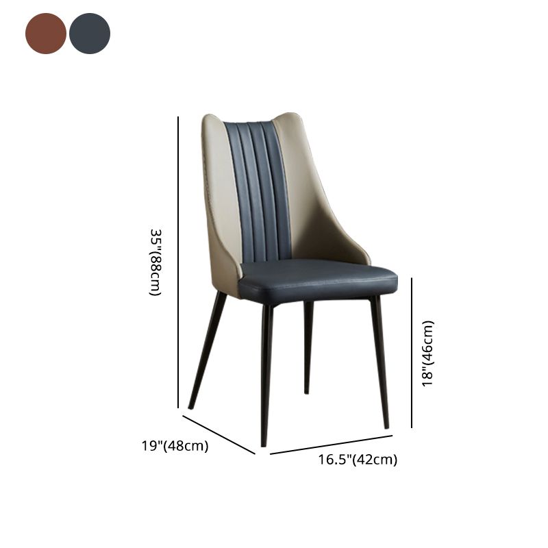 Silla de comedor de metal industrial Sillas de comedor de cuero PU para uso en restaurantes