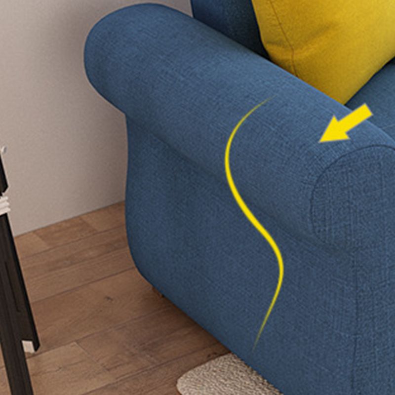 Cushion Back Futon Sofa Bed Pillow Included Flared Arms Sleeper Sofa