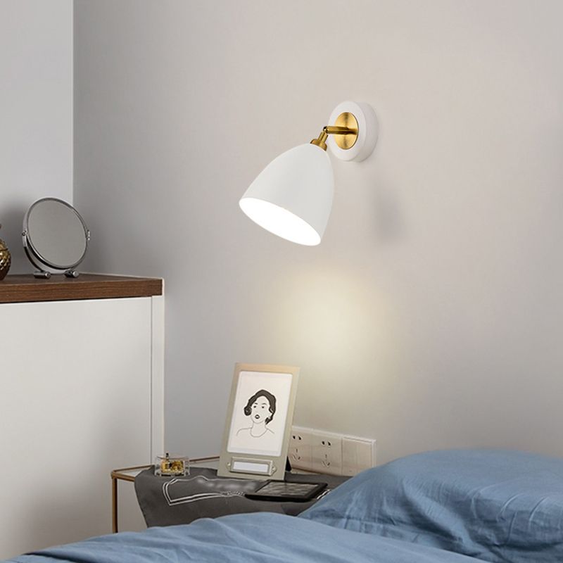 Nordic Style Iron Wall Light Cone Shape Adjustable Wall Lamp for Living Room