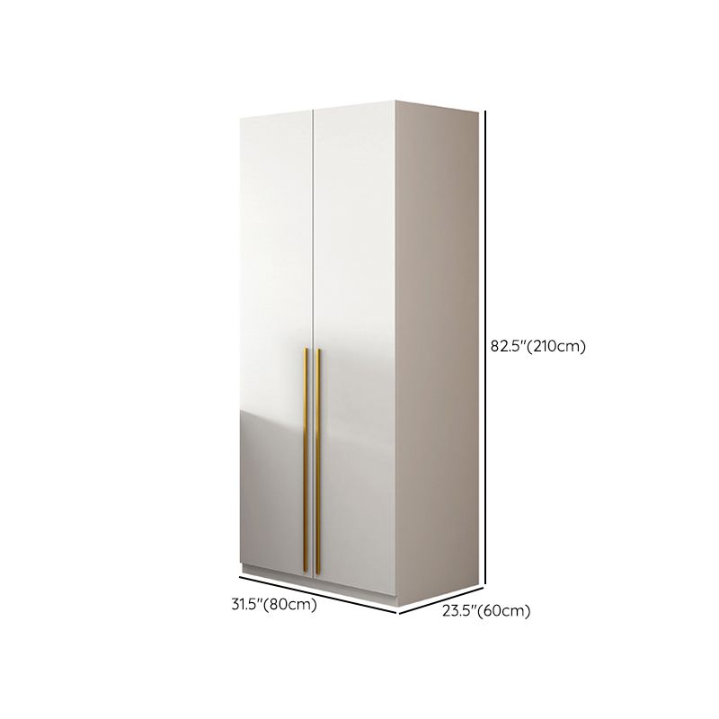 White Wooden Wardrobe Contemporary Style Wardrobe Closet with Drawer