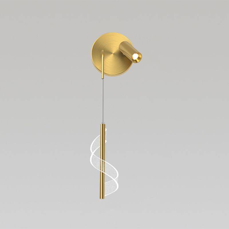 Metal Unique Shape Wall Light Modern Style Multi-Lights Wall Mount Light Fixture in Gold