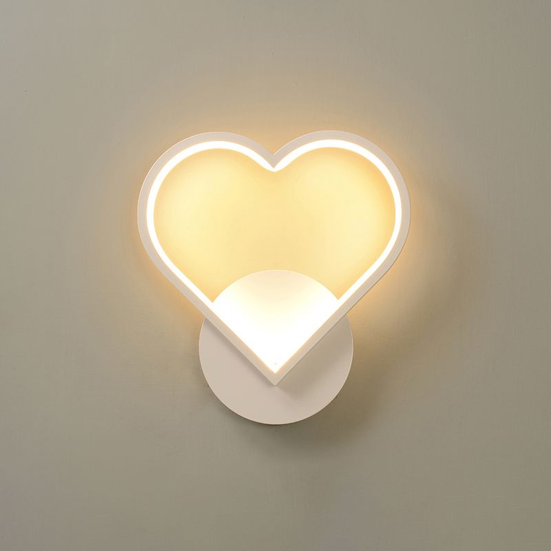 Simplicity Shaded Wall Mount Light Acrylic Living Room LED Wall Lighting in White