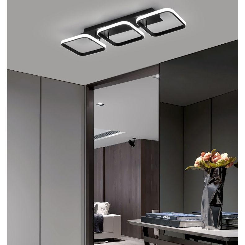 Geometric Semi Flush Mount Light Fixture Contemporary Acrylic Ceiling Mounted Fixture for Hallway