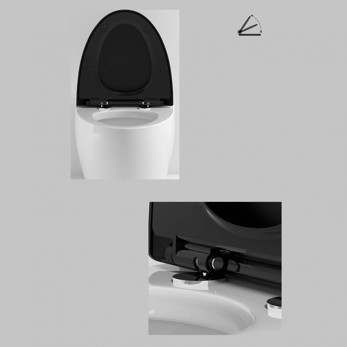 Modern Siphon Jet One Piece Toilet Bowl Heated Seat Urine Toilet with Toilet Seat