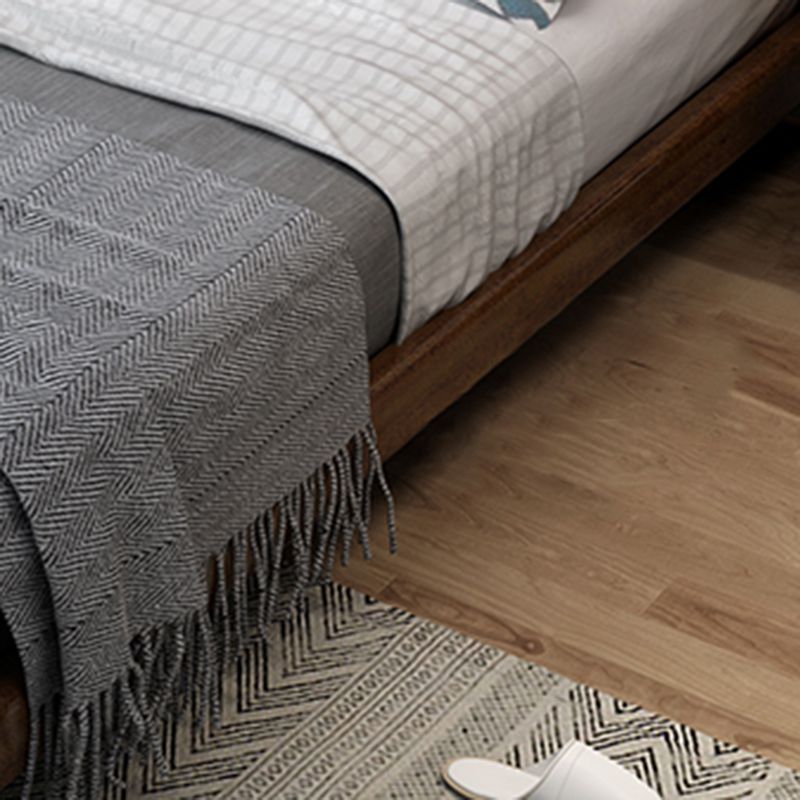 Solid Wood Standard Bed Headboard Low Profile Bed with Custom Legs