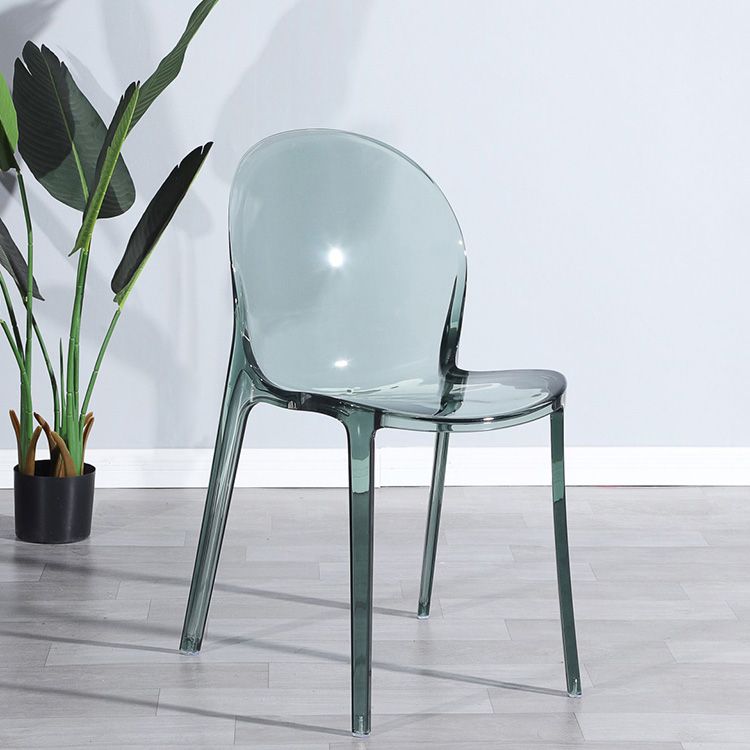 Contemporary Kitchen Dining Side Chair Plastic Stack Parsons Chair