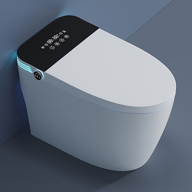 Contemporary Floor Mount Bidet Elongated Smart Bidet with Heated Seat