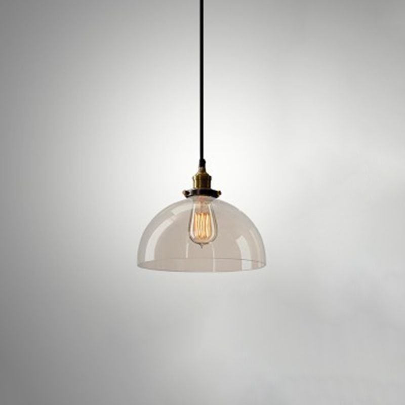 1 luminaire de suspension en verre industriel léger léger pour restaurant