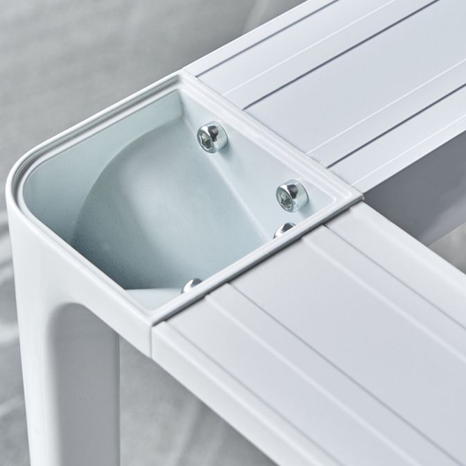 Modern Style White Dining Table Sintered Stone Rectangle Table for Home