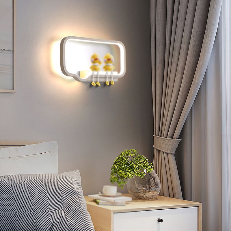 Metal Geometric LED Light Fixture Modern 1 Light Wall Sconces (Decoration not included)