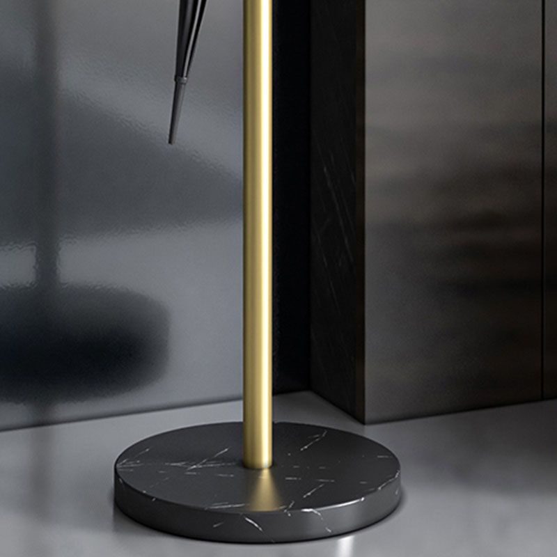 Metal Entry Hall Tree Marble Base Coat Hanger with 7 Hooks , 70.86" H