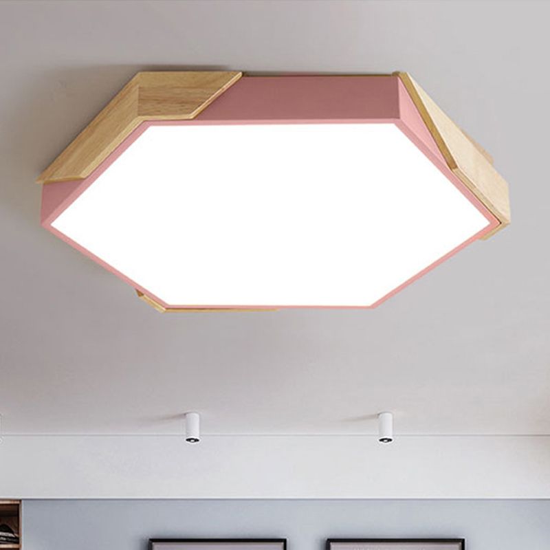 Macaron Color Flush Mount Cute Children's Room Bedroom Balcony Living Room Modern Minimalist Style Energy-saving Lamps