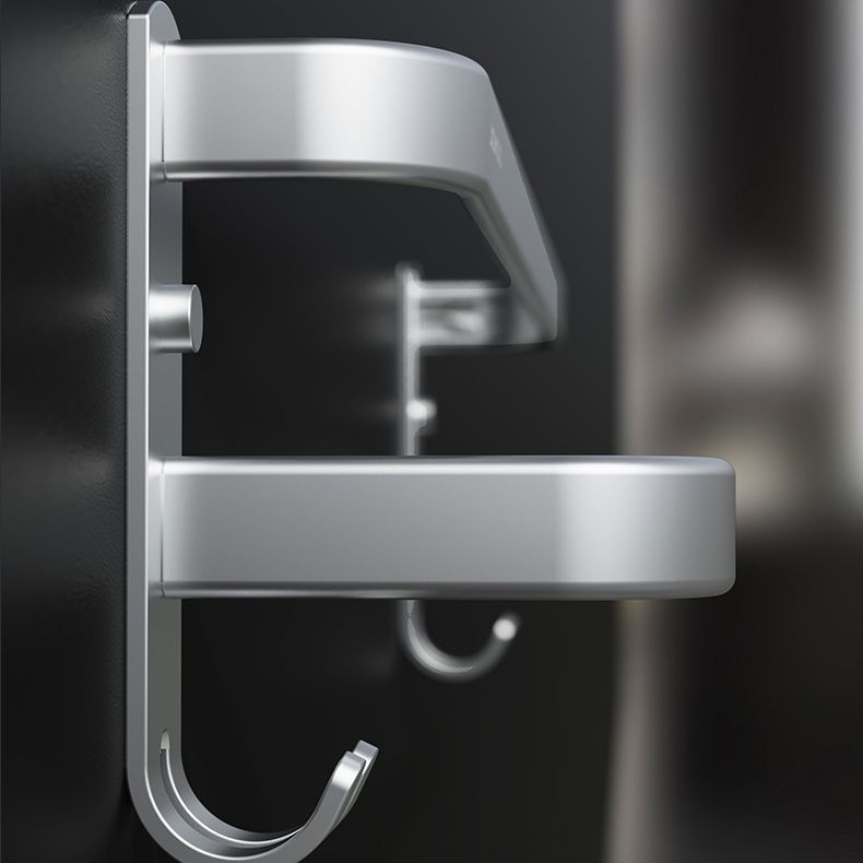 7 Piece Bathroom Accessory Set Modern Aluminum Bathroom Set in Silver