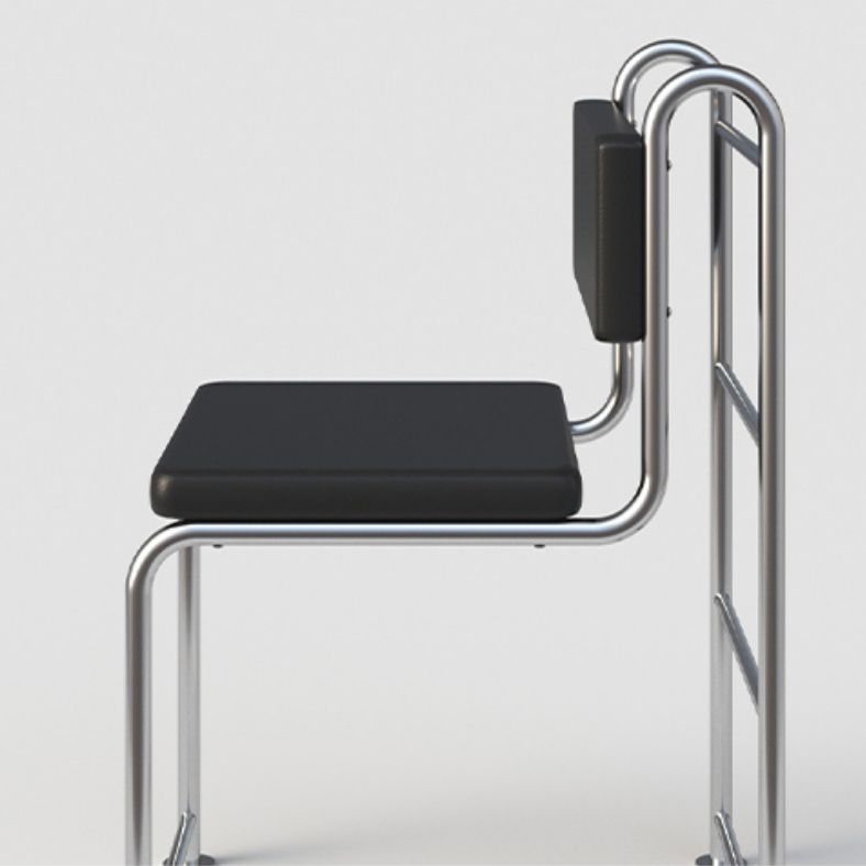 Contemporary Side Chair Metal Open Back Dining Room Chair for Indoor