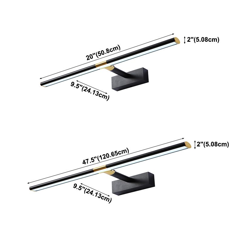 Linear Aluminium Vanity Wall Light Fixtures Modern Style 1-Light Wall Light Sconce