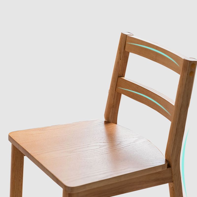 Taburete de bar y mostrador de madera maciza moderno, taburete de bar con respaldo bajo y patas de madera