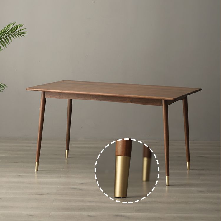 Contemporary Solid Wood Top Dining Room Furniture with Wooden 4 Legs Table Dinette Set