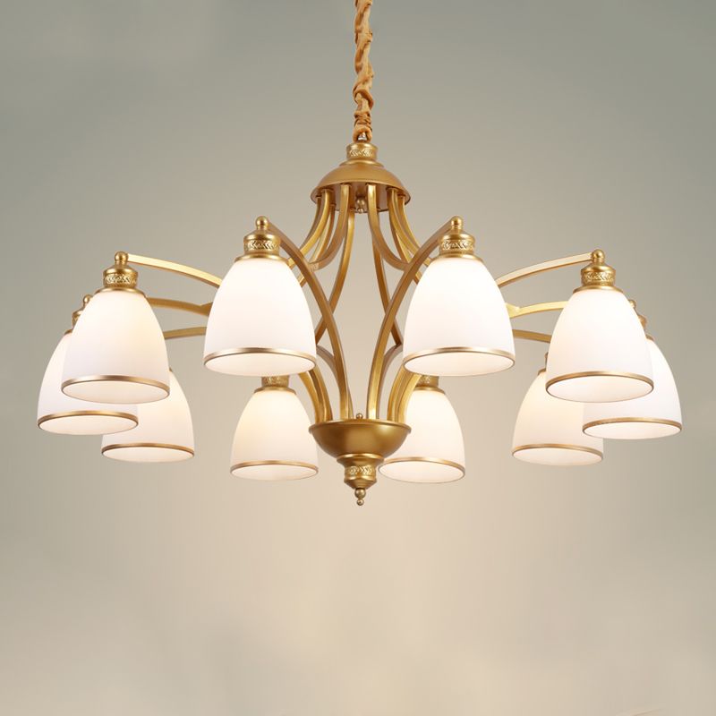 Amerikaanse geometrische kroonluchter hanglampen metalen kroonluchters met glazen schaduw