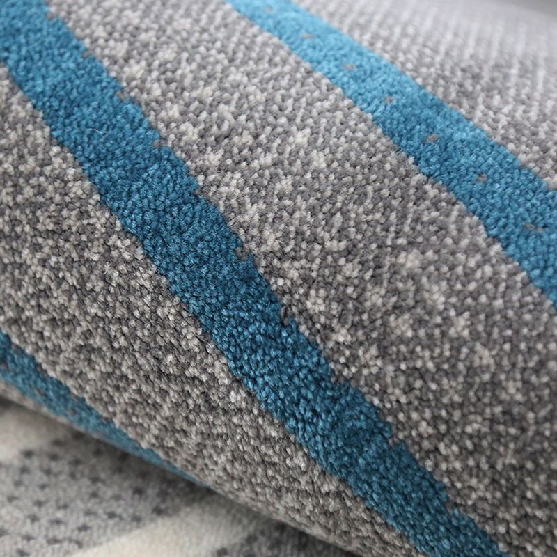 Scandianvian Living Room Rug Multi Color Geo Printed Area Carpet Synthetics Non-Slip Backing Stain-Resistant Rug