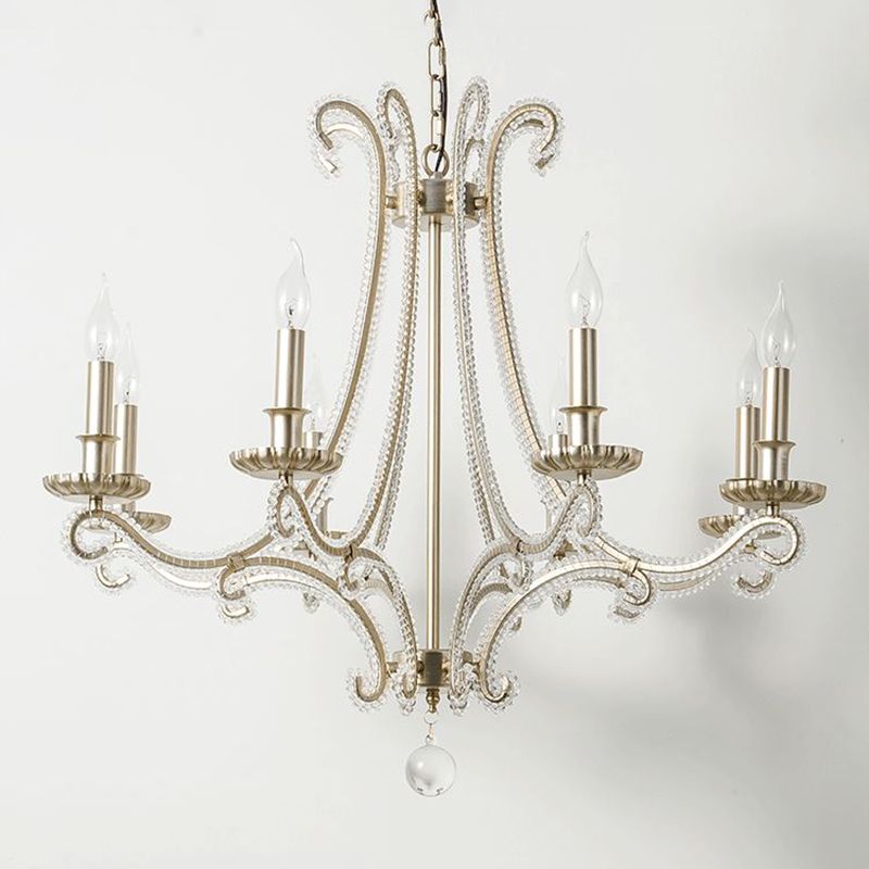 Lámparas de lámparas de lámpara de vela lámparas colgantes de suspensión múltiples de estilo americano para sala de estar