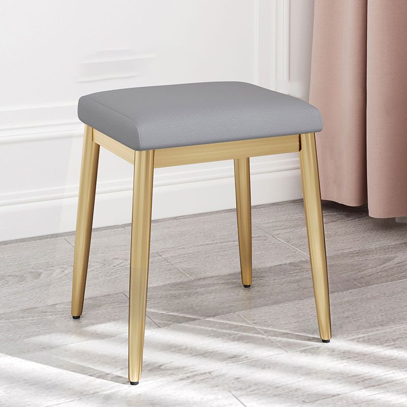 Modern Grey Standard Leather Solid Color Rectangle Indoor Standard