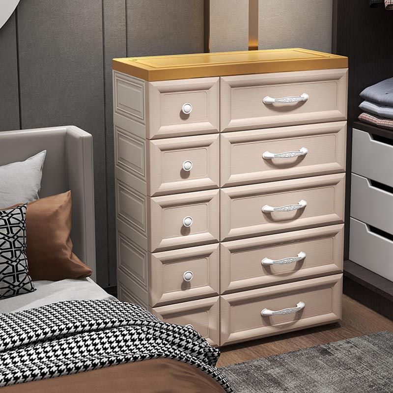 10-drawer Storage Cabinet Contemporary Plastic Wardrobe Armoire