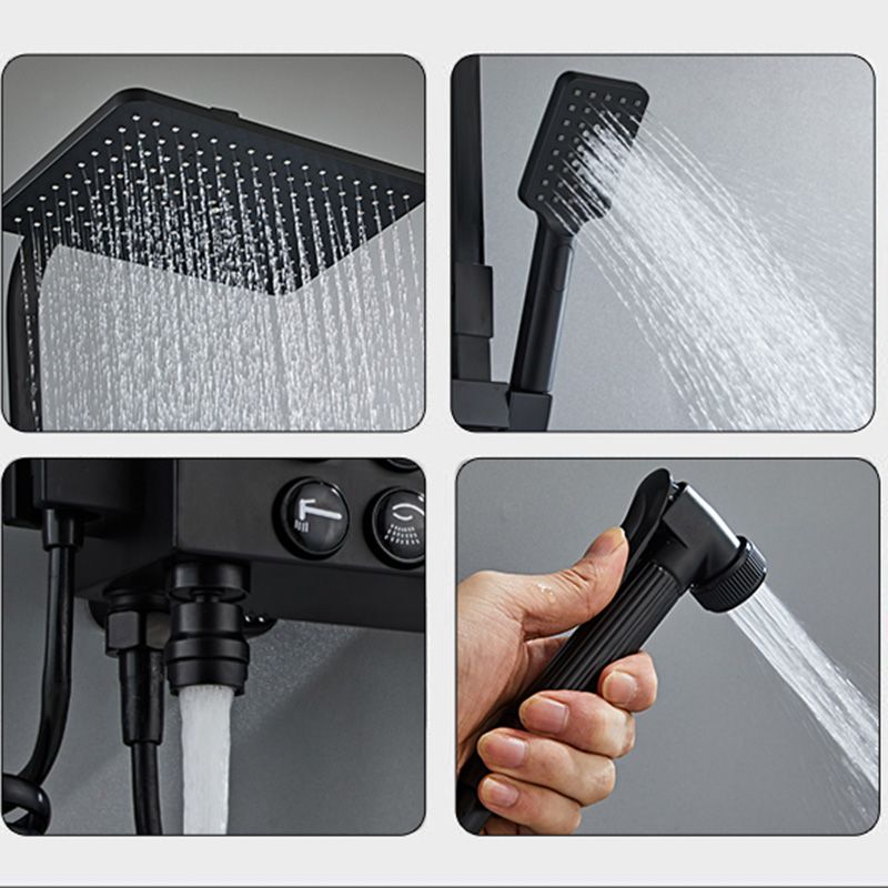 Contemporary Shower Set Slide Bar Adjustable Shower Head Wall Mounted Shower System