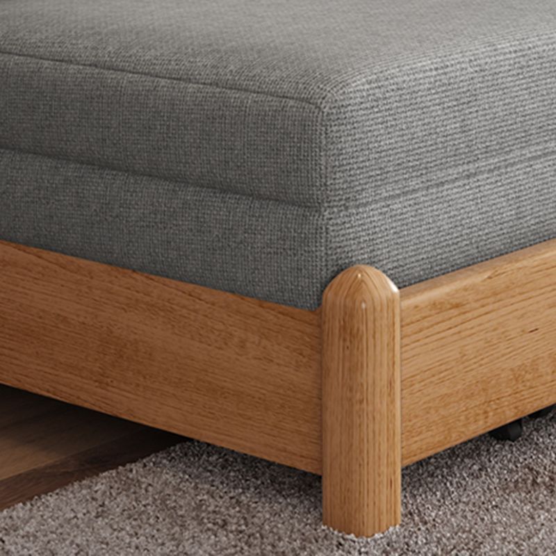 31" Wide Contemporary Sleeper Sofa Futon Gray Wood Sleeper Sofa